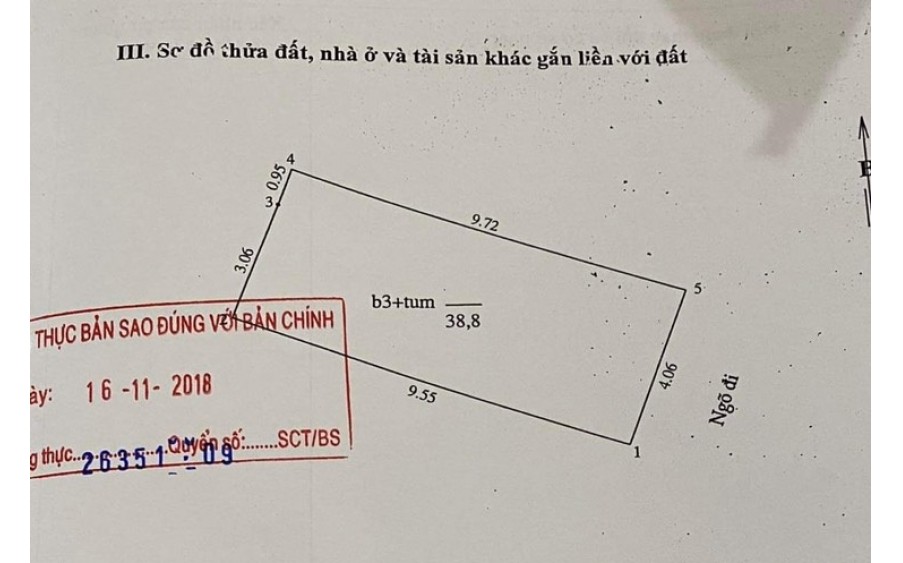 NGÕ THÔNG - HÀO NAM - ĐỐNG ĐA - 40M2 X 5 TẦNG - Mặt tiền 4M - 5PN - NHỈNH 5 TỶ